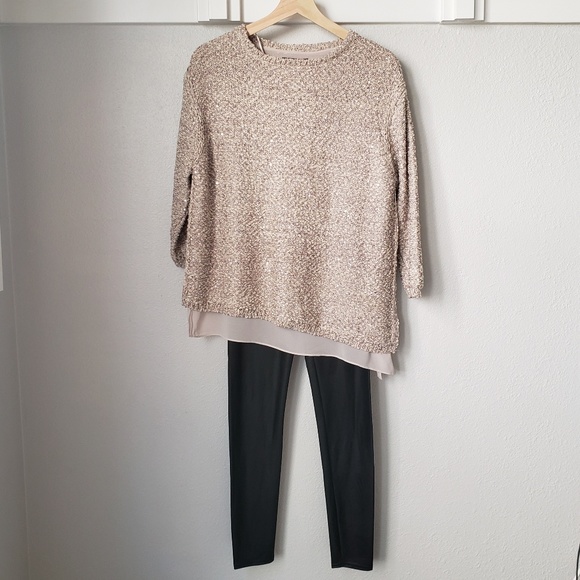 EUC Zara knit asymmetric top - Picture 2 of 8